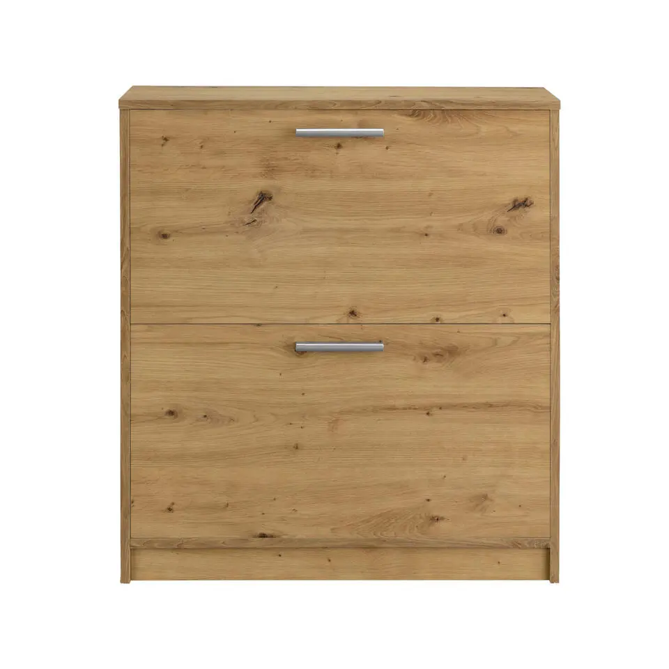 Bill - Schoenenkast met 2 kleppen in eiken effect