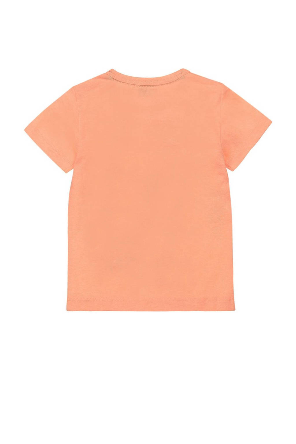 Dirkje longsleeve met printopdruk oranje
