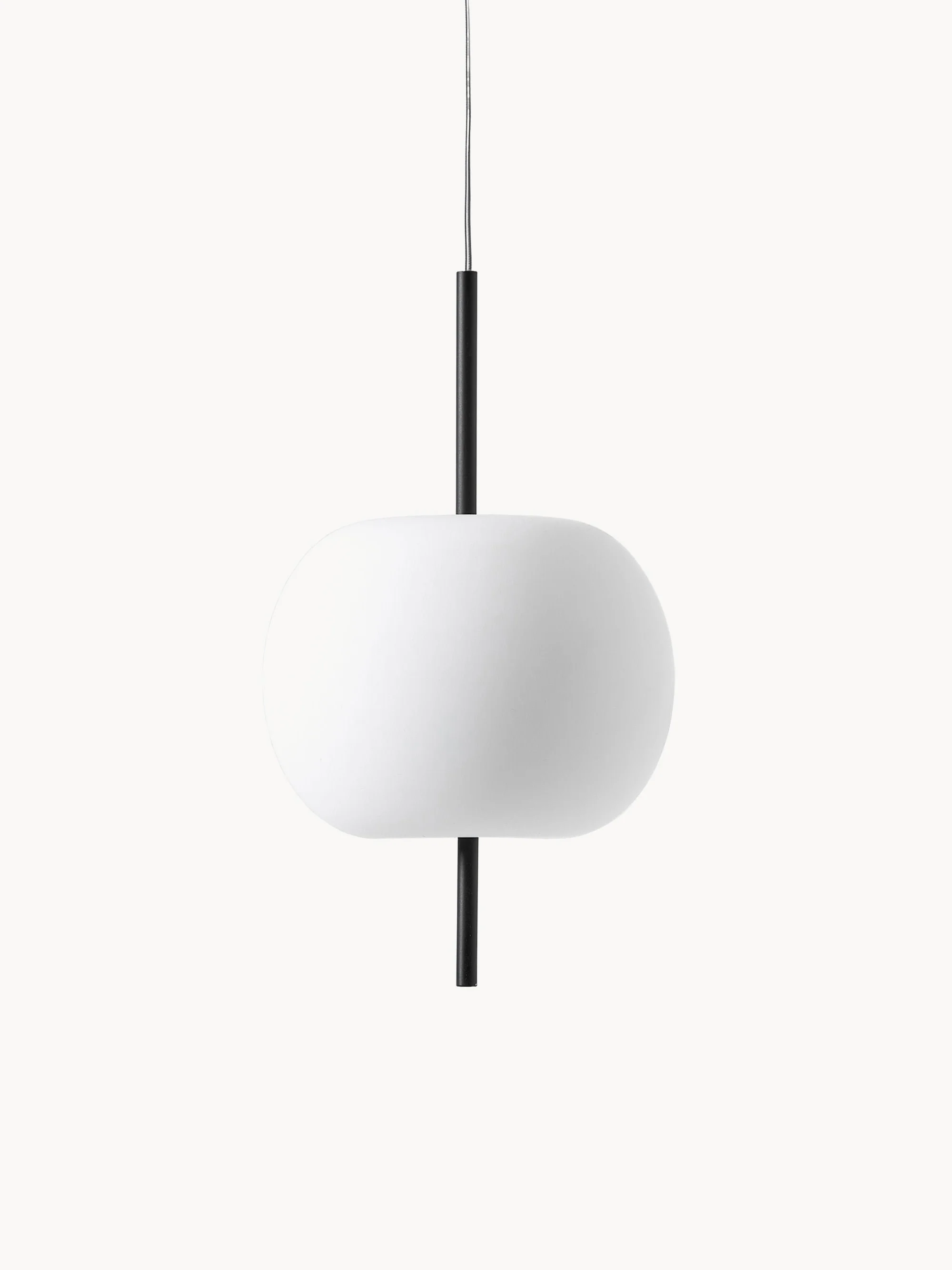 Mondgeblazen dimbare hanglamp Kushi
