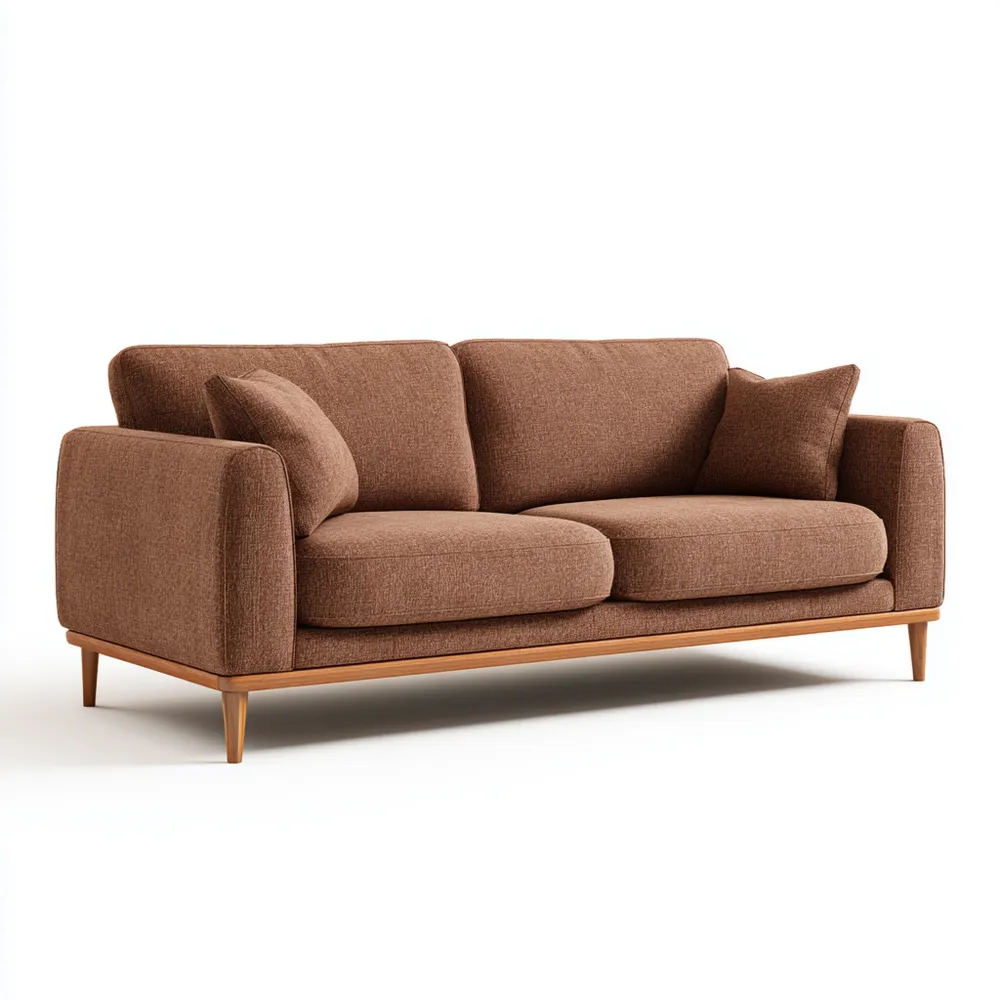 2-Sitzer-Sofa Stoff 200x90x85 cm - Braun - Skandinavisches Design