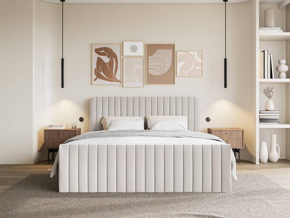 NADUVI Collection Boxspring Adrien chenille met opbergvak 200x200