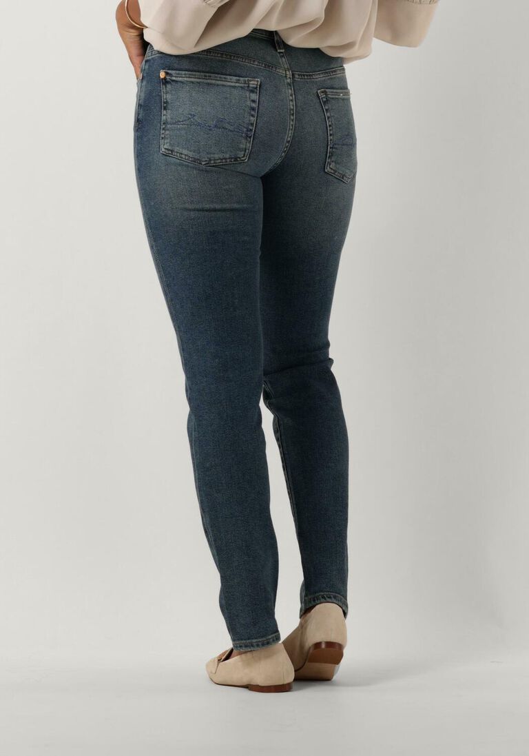 7 FOR ALL MANKIND donkerblauwe 7 for all mankind straight leg jeans roxanne luxe vintage sea level
