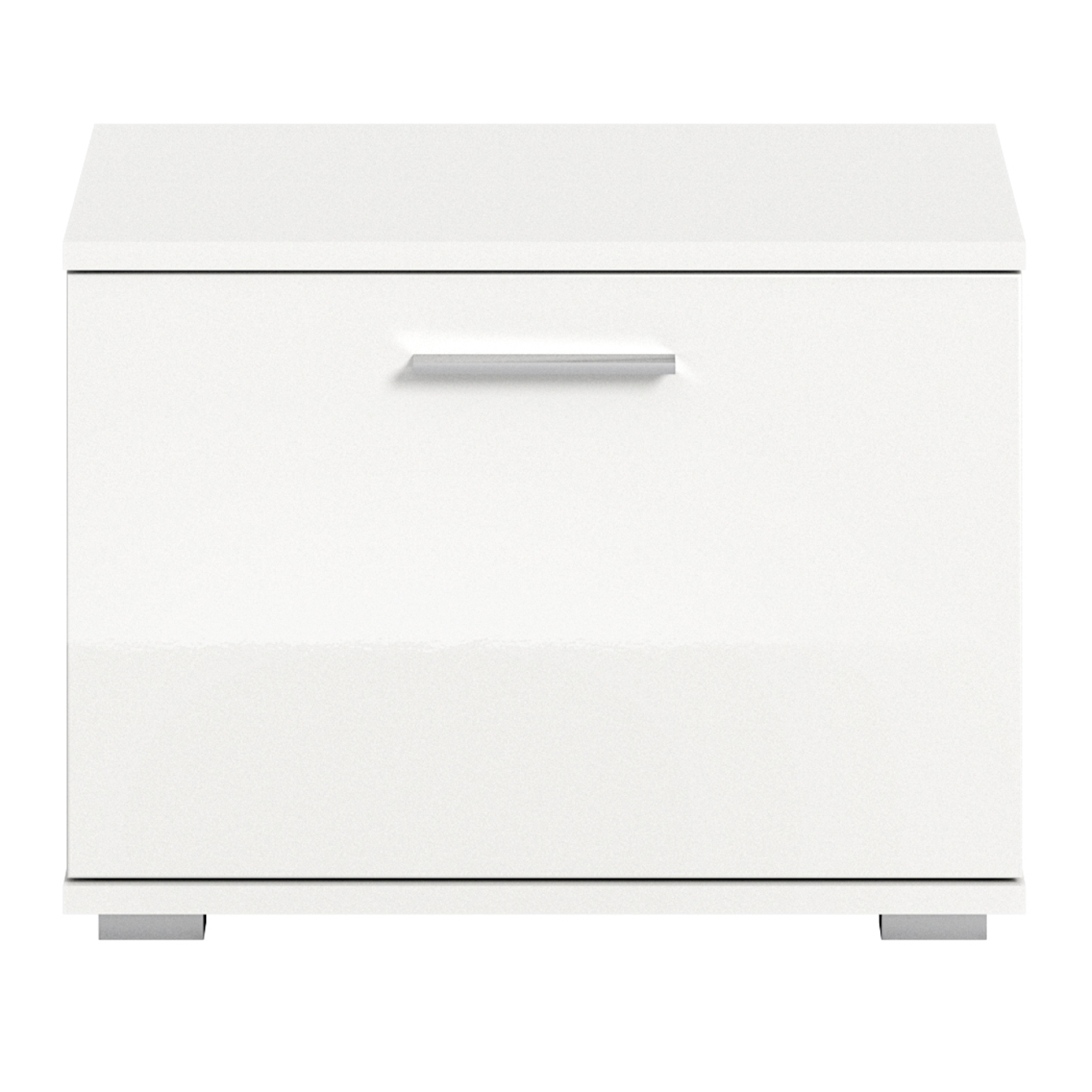 Sitzbank PREGO - weiß Hochglanz-weiß - 55 cm
