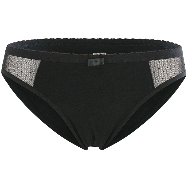DIM Slip Lace Medium 36-38 schwarz mit Meshdetail 1 Stk