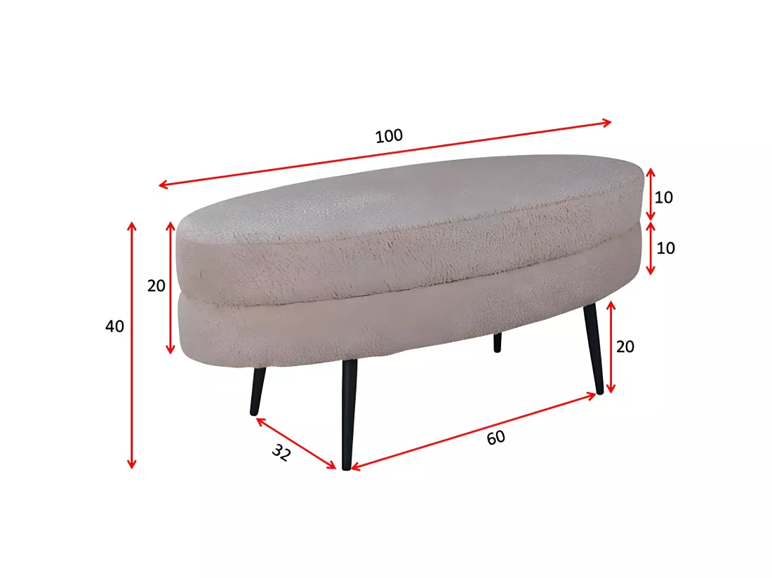 Pouf Design Bouclette 