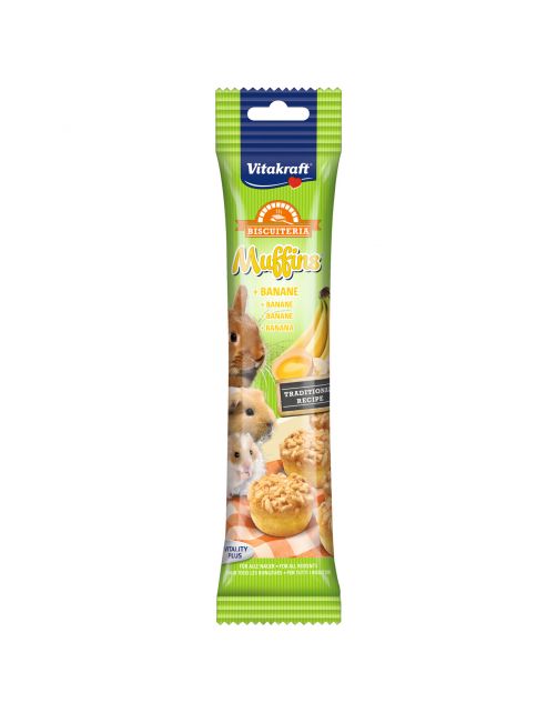 Vitakraft Muffins - Knaagdiersnack - Banaan 5x18 g