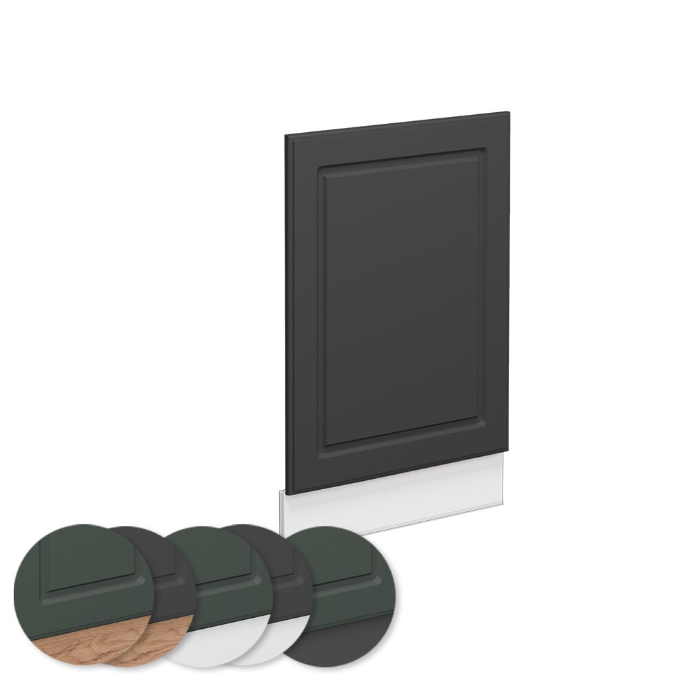 Vicco Geschirrspülerblende Küchenschrank Küchenmöbel Fame-Line Weiß Anthrazit-Gold Landhaus 45 cm Küche Einbauküche Geschirrspüler Blende Küchenzeile