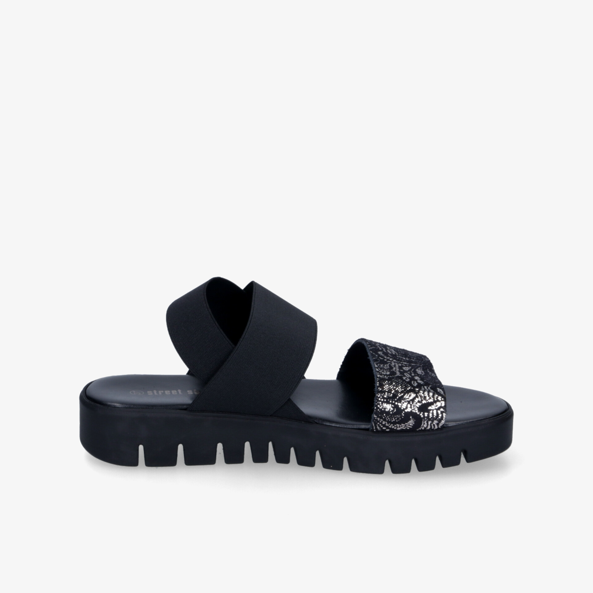 street shoes Damen Plateausandalen schwarz