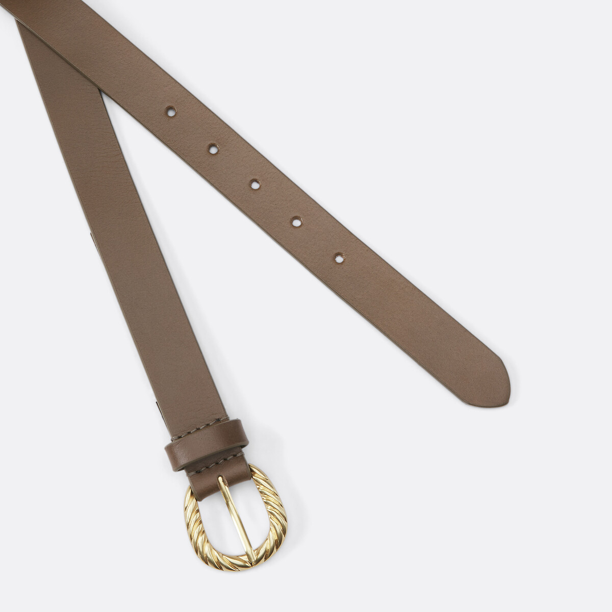 COLEÇÃO LA REDOUTE<br>Cinto de couro com fivela sofisticada