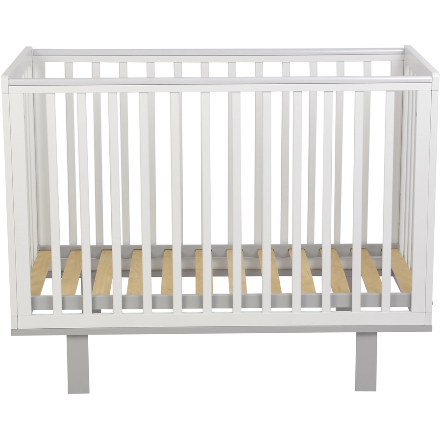 Polini Kids Babybett simple weiss grau