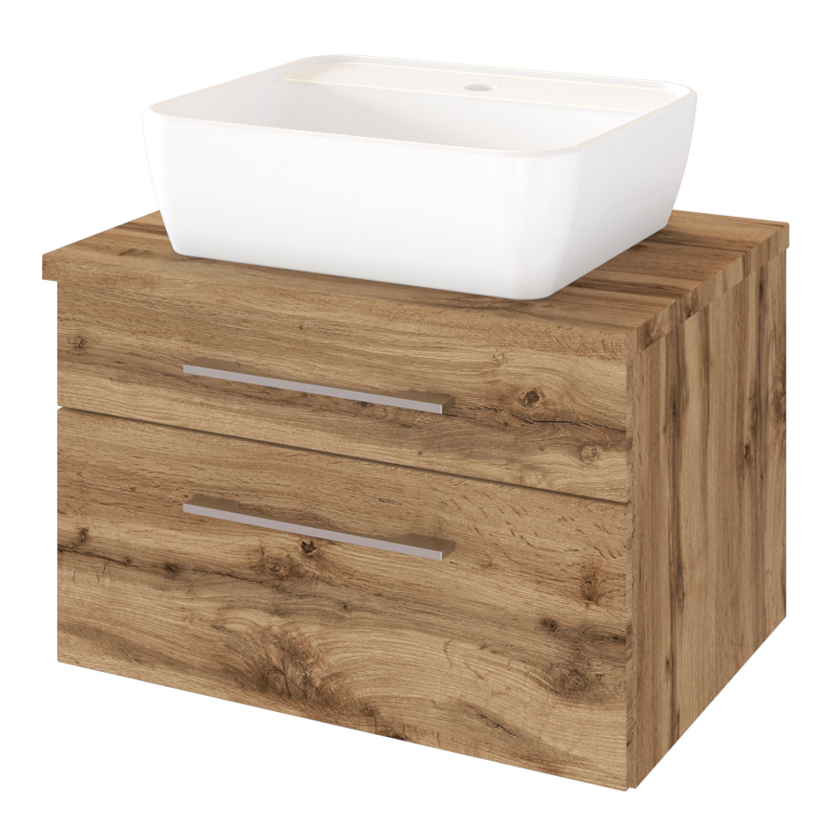 2-teiliges Badmöbel-SetDAVOS - Wotaneiche - 60 cm breit