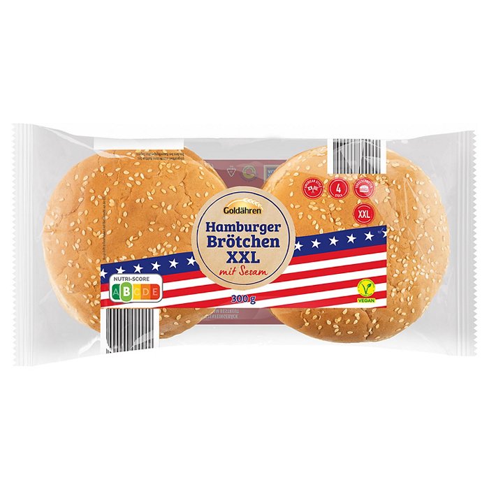 GOLDÄHREN Hamburger-Brötchen XXL 300 g