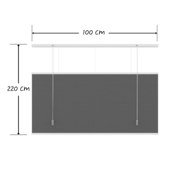 KARWEI dubbel plisségordijn verduisterend antraciet (kleurnr. 6013) 100x220 cm (bxh)