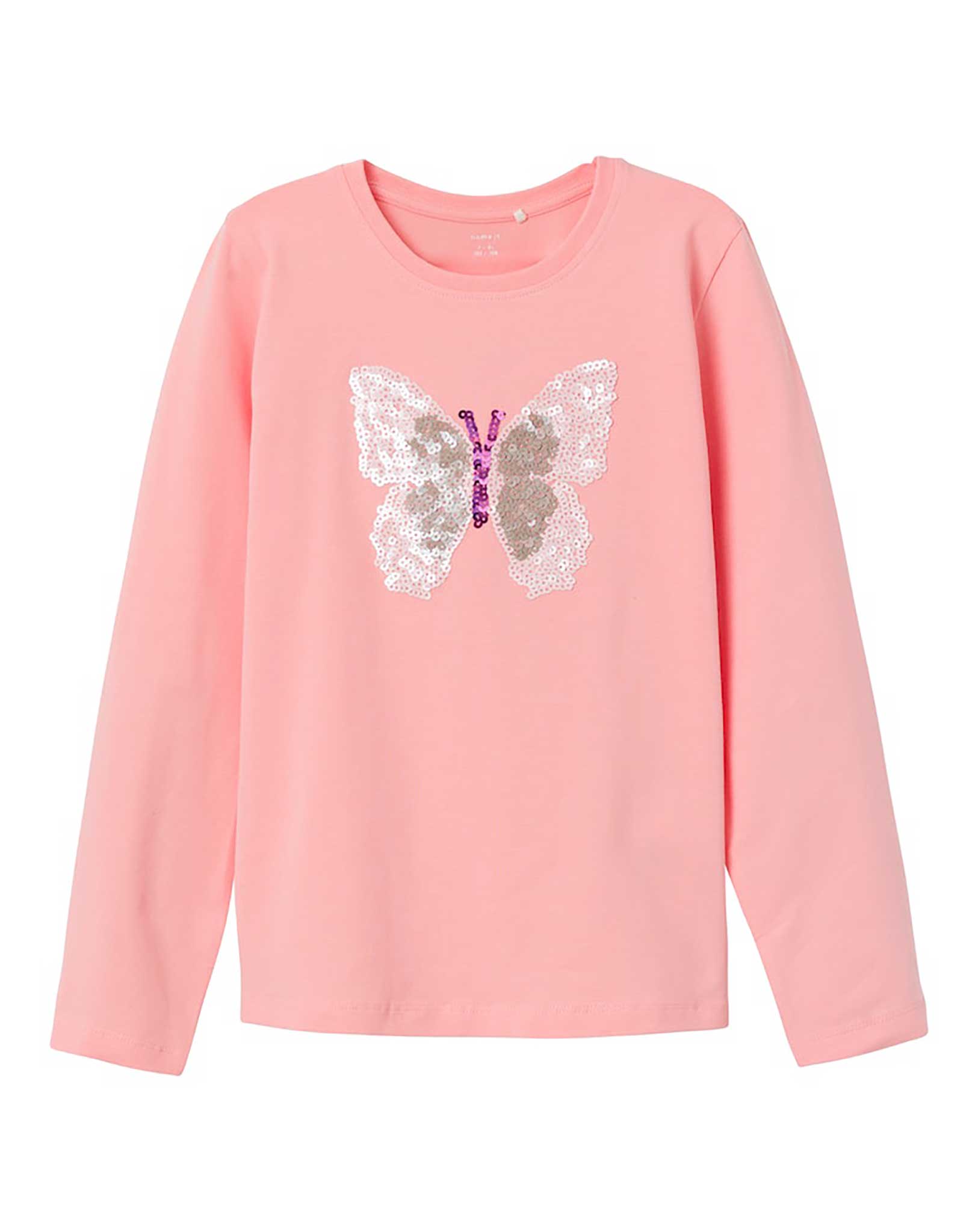 Langarmshirt NKFBALISTAR SCHMETTERLING in murex shell