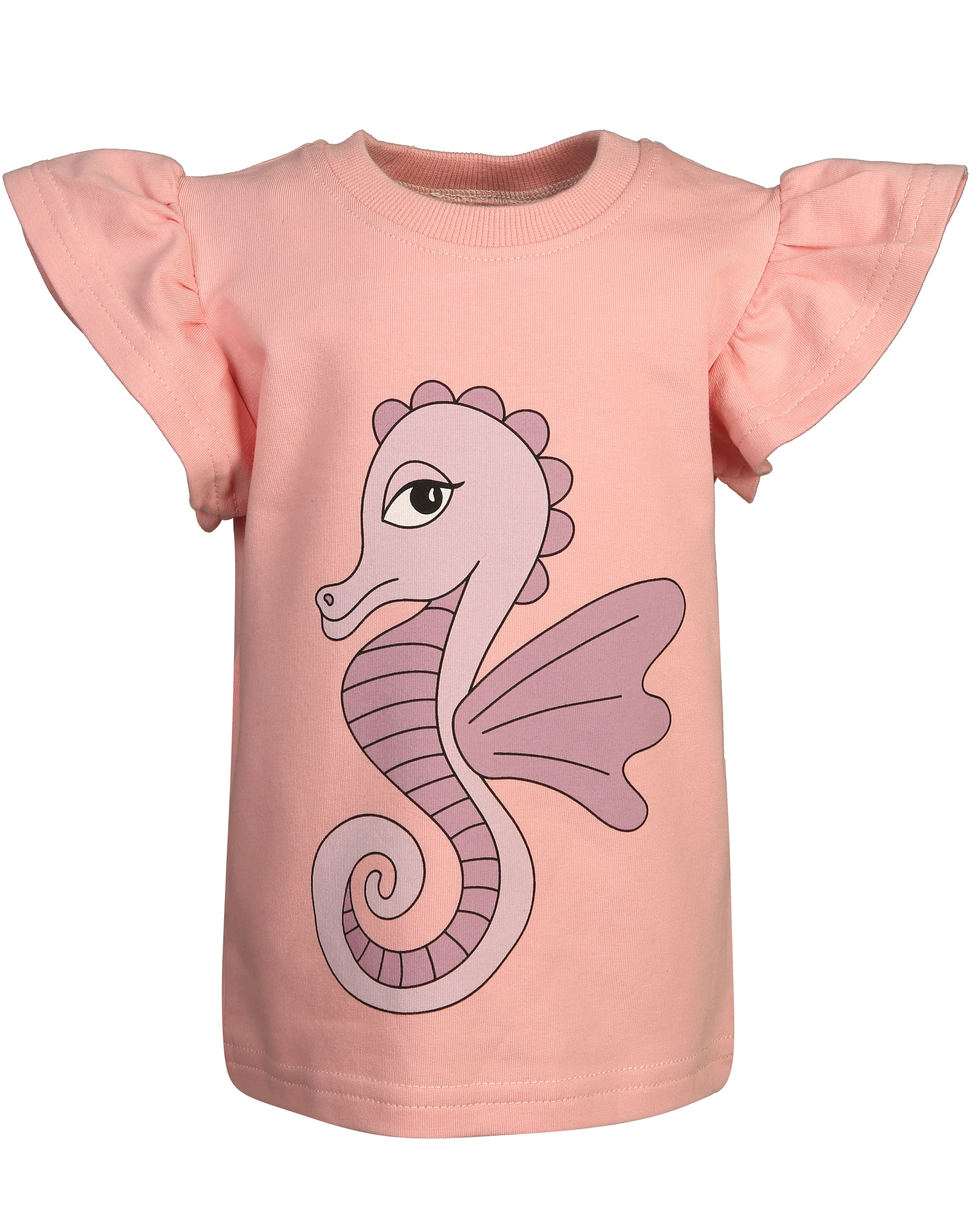 Tank-Top FRILL - SEAHORSE in pink