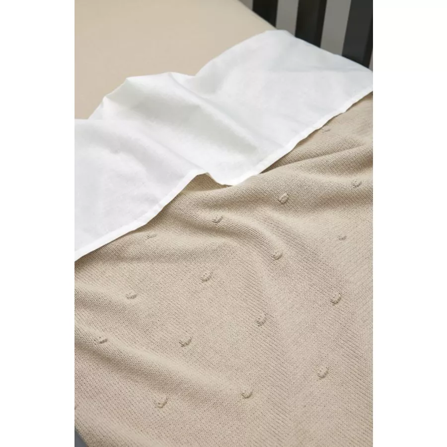 MEYCO Babydecke klein Mini Knots Sand 75 x 100 cm