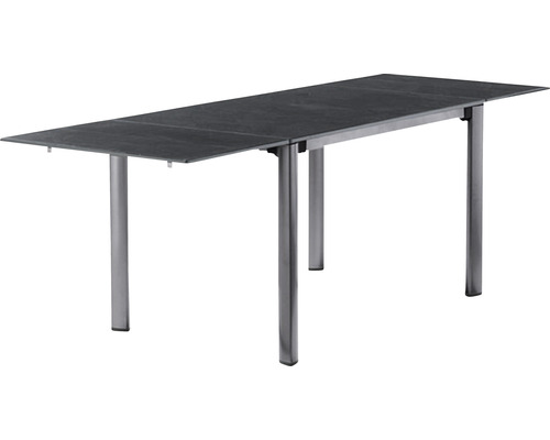 Uitschuifbare tafel Sieger Exclusive 120/170/220 x 80 cm ijzergrijs