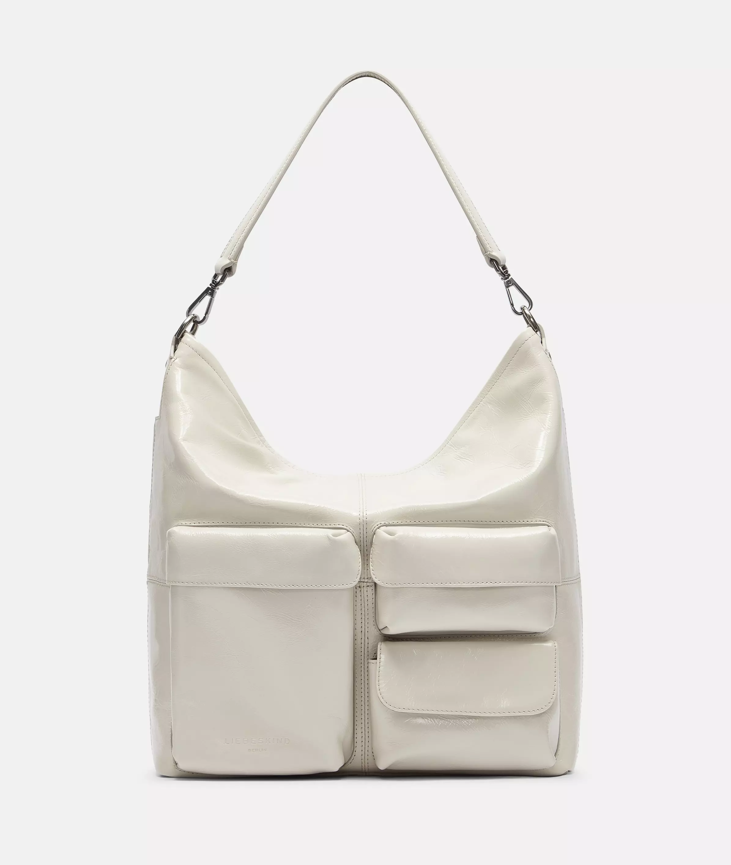 Archive LK 204 Hobo M Spacious leather hobo bag with glossy finish