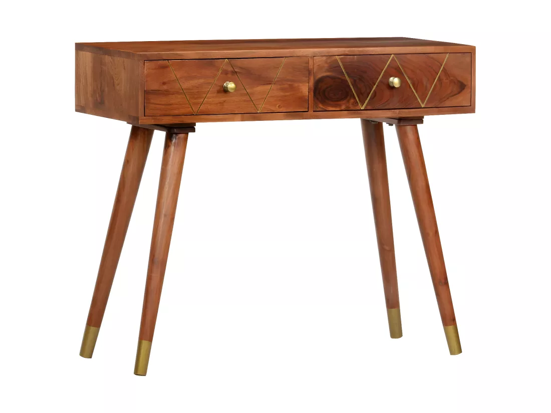Table console 90x35x76 Bois d'acacia massif 2