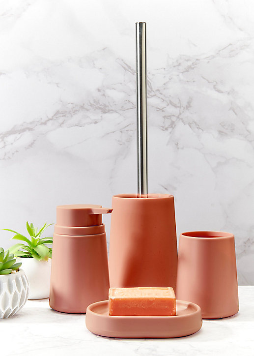 Lot de 4 accessoires de salle de bains Allibert Allure terracotta
