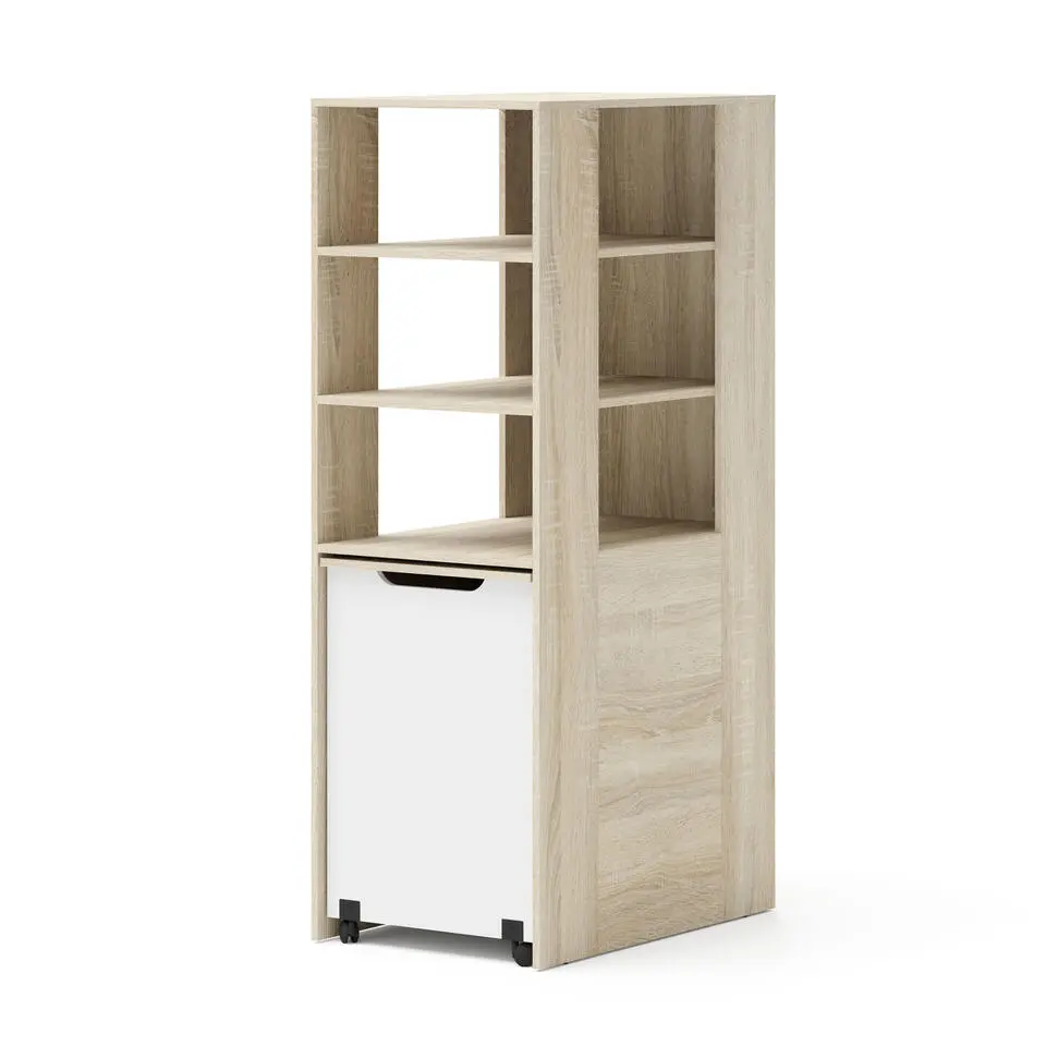 Rek met bureau Samoa-Fuji 165cm sonoma eik / mat wit