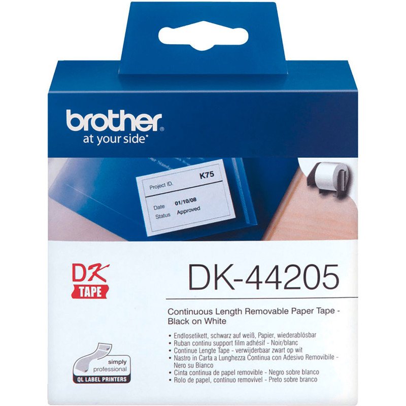 Etiquette papier continu 62 mm x 30,48 m Brother DK44205