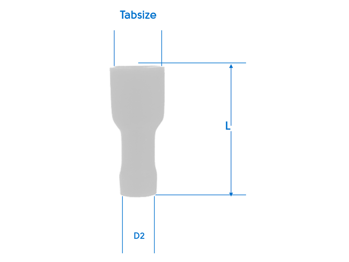BBA vlakke stekkerhuls 4,8 x 0,5 mm - 10 stuks