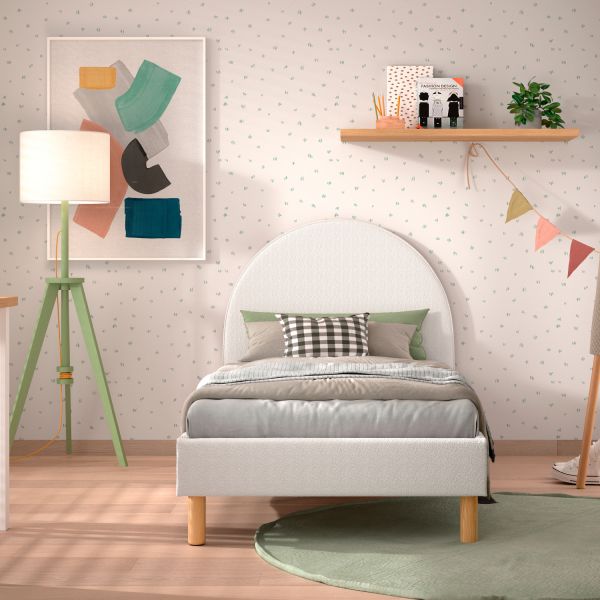 Vipack Moon Bed - 90 x 200 cm - Boucle Groen