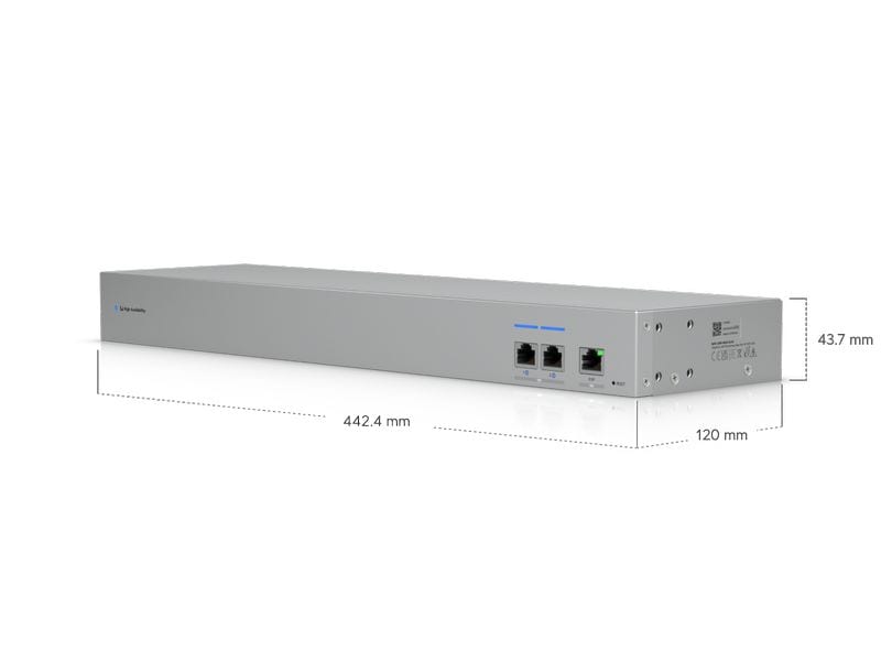 Ubiquiti UniFi Switch USW-WAN-RJ45 4 Port 10 GbE WAN Switch für den redundanten Betrieb zweier UniFi Gateways mit einem Internetanschluss