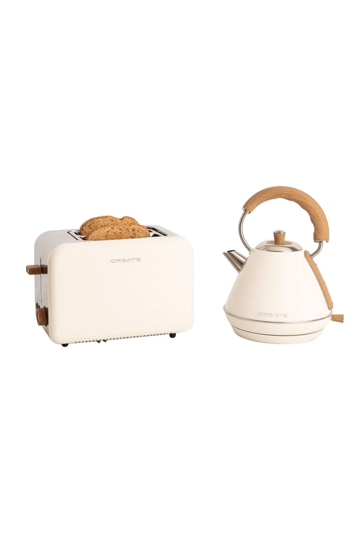 Pack Toast Retro Toaster + Kettle Retro Wasserkocher Pastellrosa