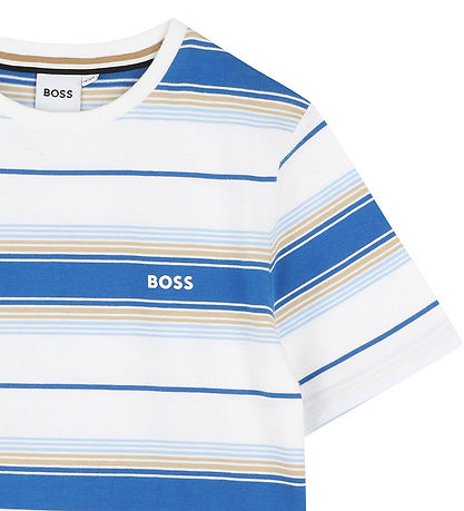 BOSS T-Shirt - Hellblau/Weiß gestreift