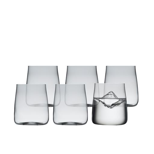 Lyngby Glas Zero 6-pak Vandglas, Klar, 42 cl
