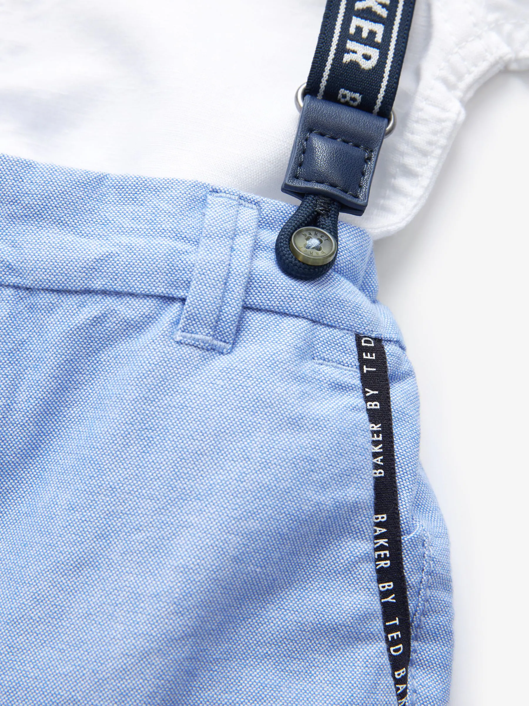 Marineblauw/wit - Baker by Ted Baker 3 -delig set van overhemd, short en bretels