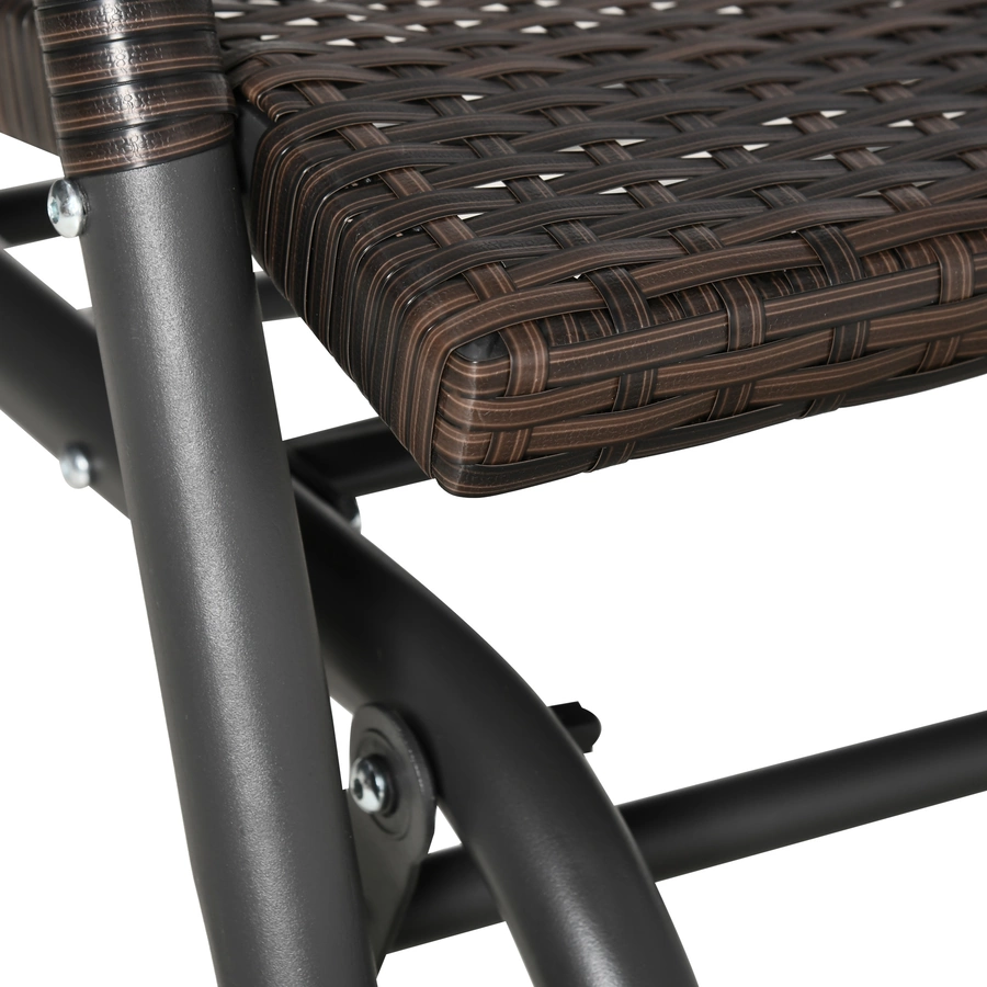 Outsunny Schaukelbank mit 2-in-1-Design braun