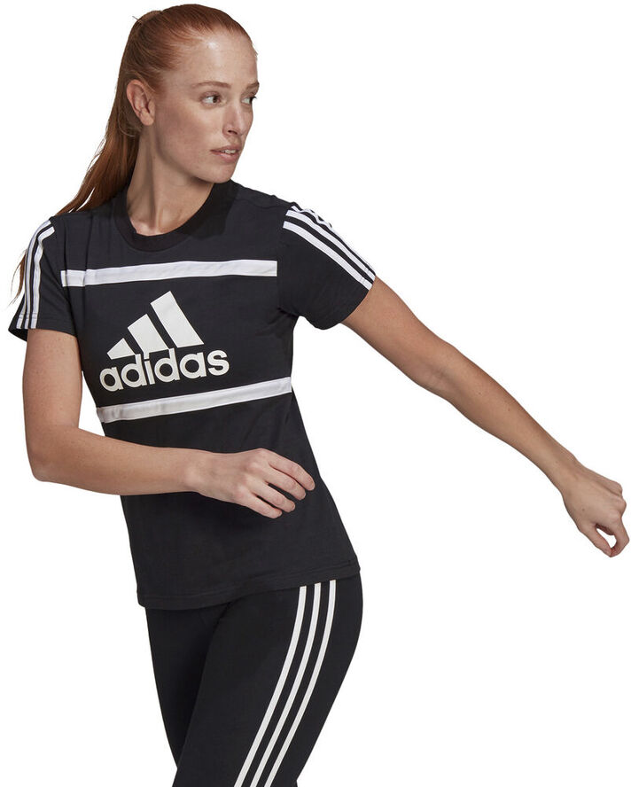 adidas Essentials Logo Colourblock Cotton T-shirt Sort