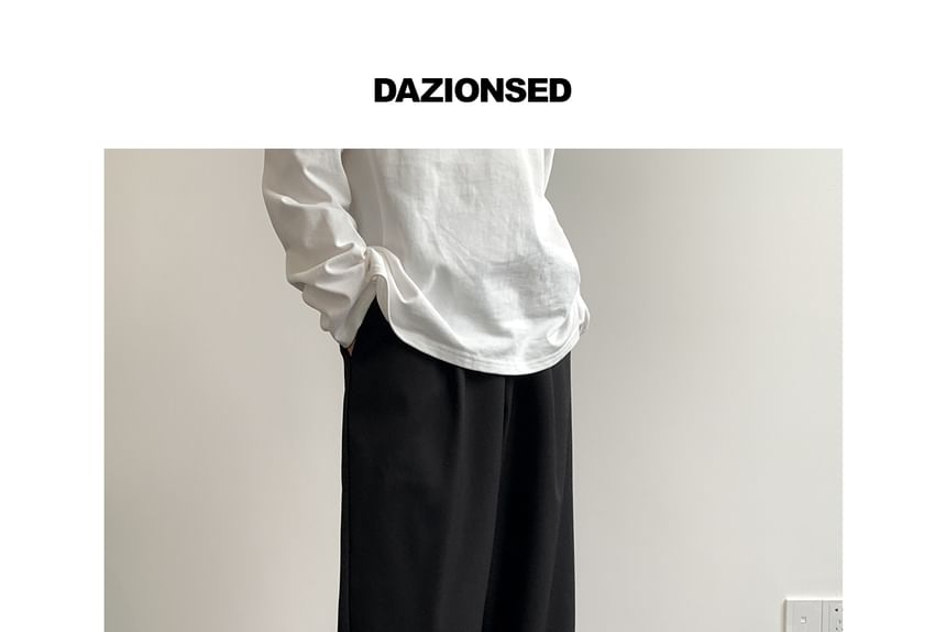 DAZO Studios - Mid Rise Plain Straight Leg Dress Pants