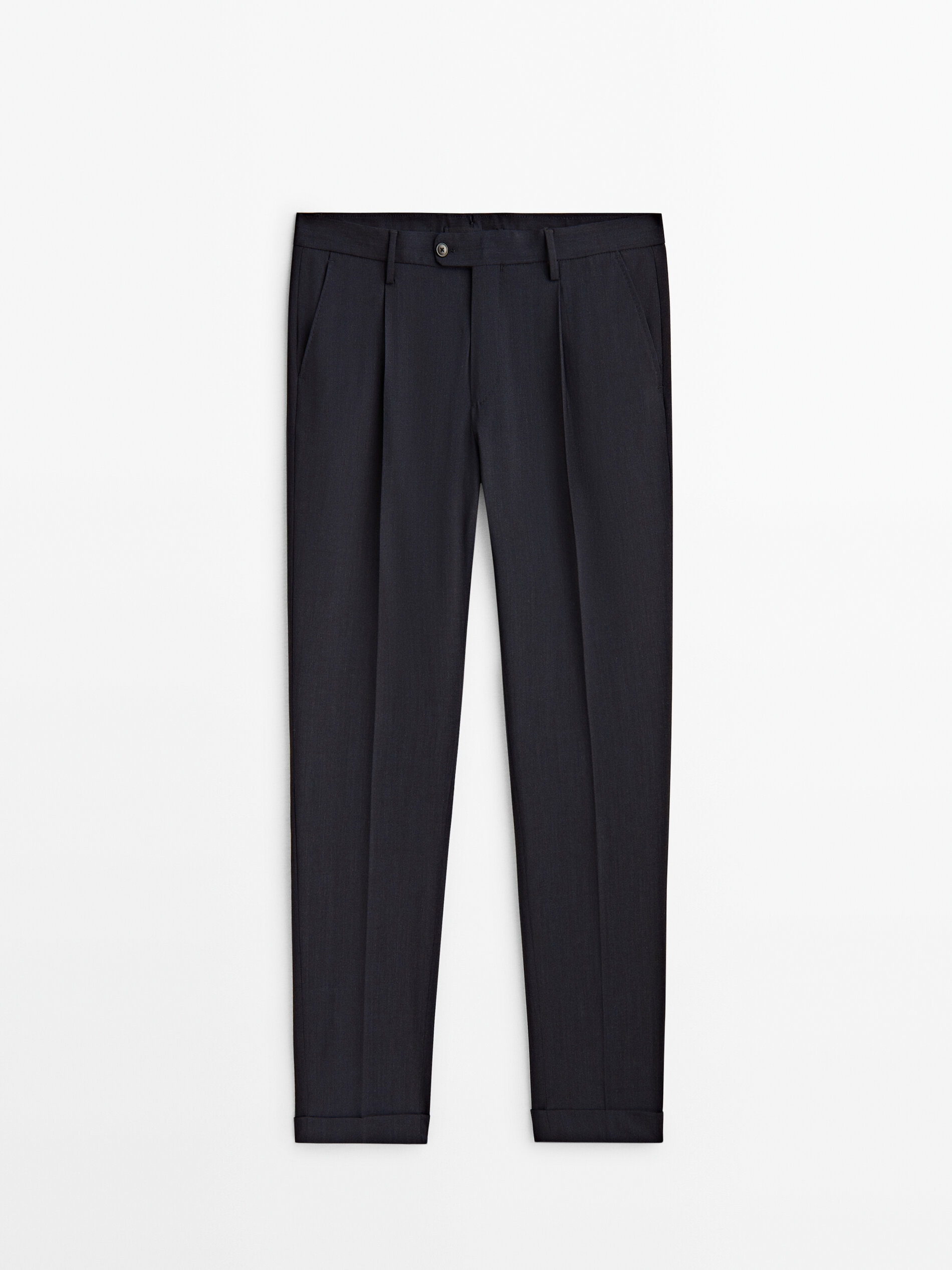 Calça pantalona mezcla lana - INDIGO