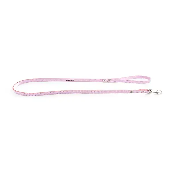 Guia clássica de couro costurado Martin Sellier, 16 mm x 1 m, rosa