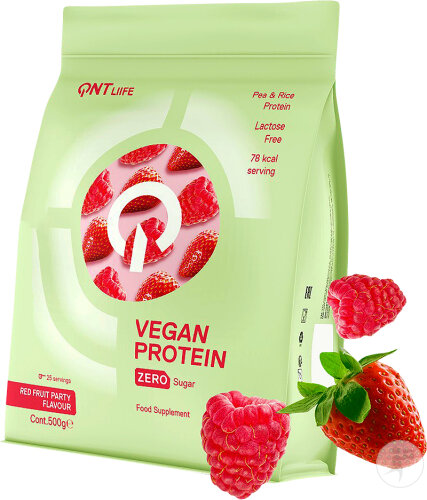 QNT Vegan Protein Red Fruits Sachet 500g