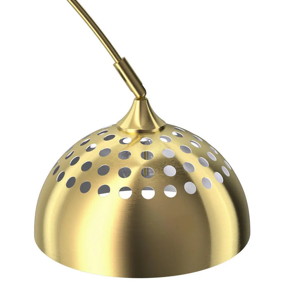 tectake Booglamp Arcus, staal, retro-stijl, 60W, Goud