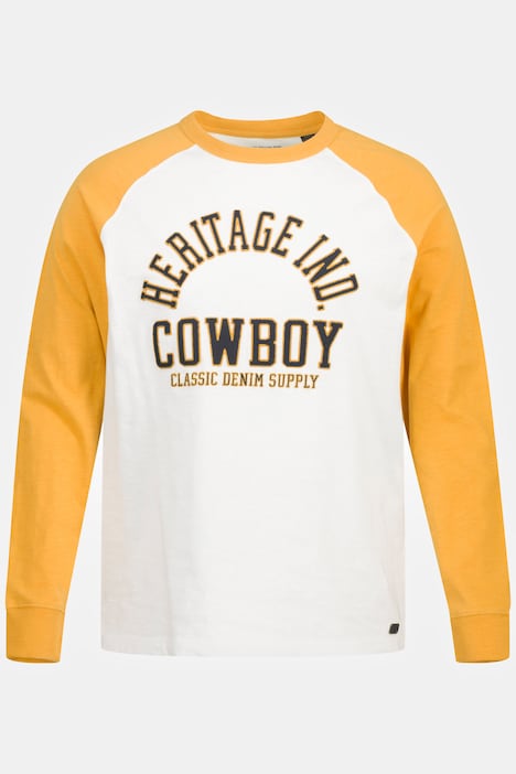 Langarmshirt, Flammjersey, Rundhals, Badges