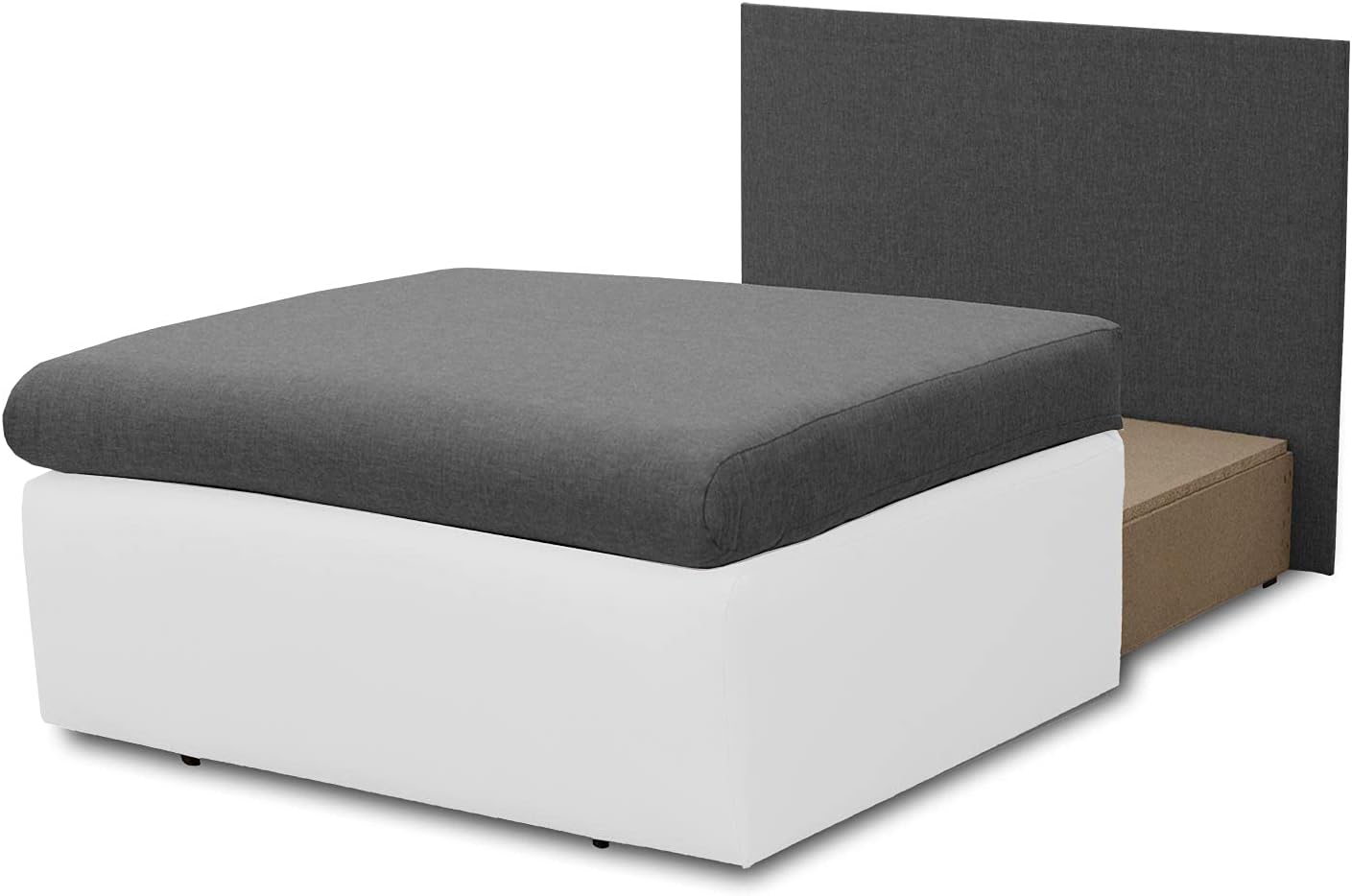 Bonni TOLEDO Lehnsessel, Sessel mit Schlaffunktion, Schlafsofa, Klappsofa, Schlafcouch, Bettsofa, vom Hersteller, Couch, Couchgarnitur, Sofagarnitur, Ideal für kleine Wohnungen (Grau/Schwarz)