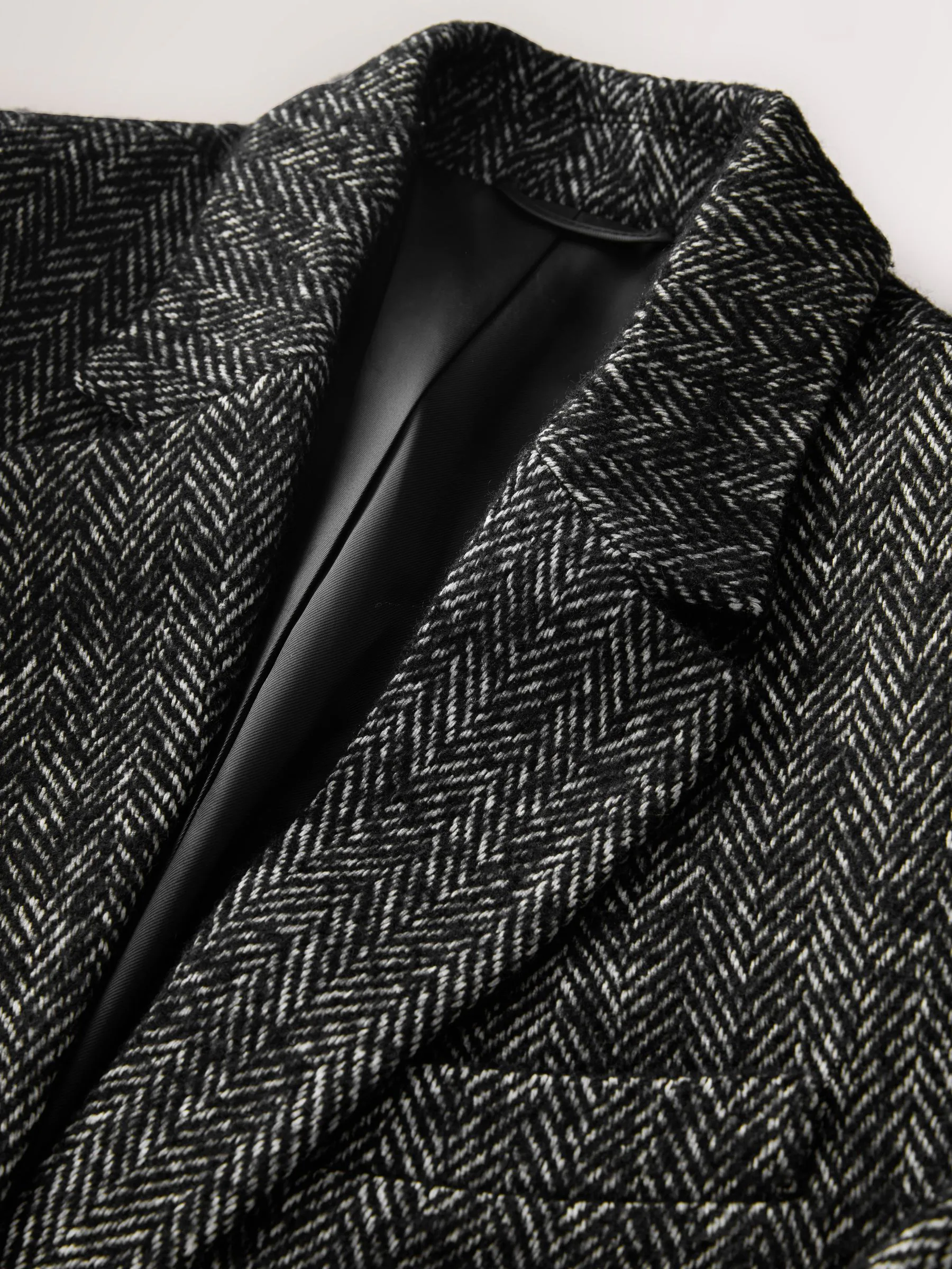 Monochroom - N. Premium visgraat Blazer met wol