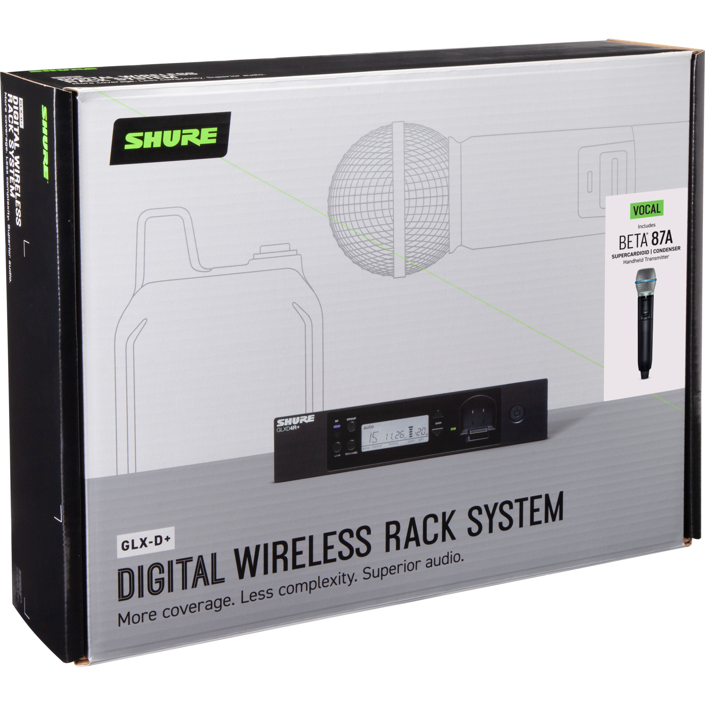 Shure GLXD24R+/B87A draadloze handheld microfoon