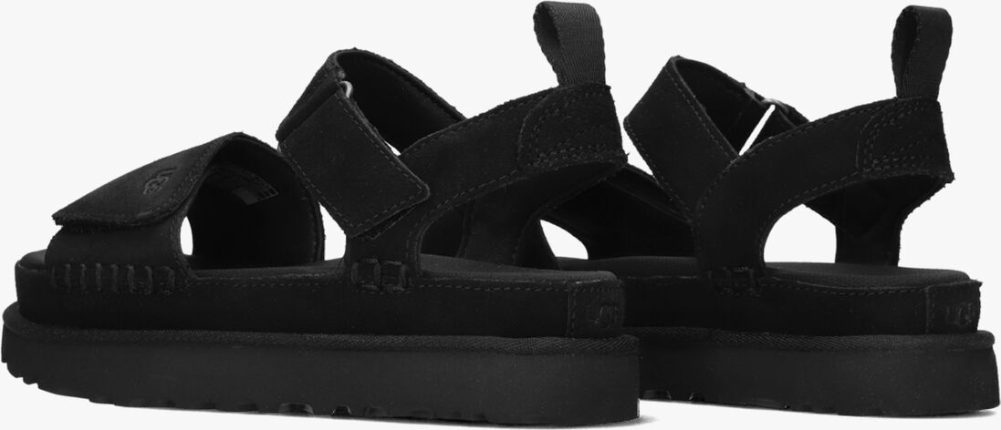 zwarte ugg platte sandalen w goldenstar