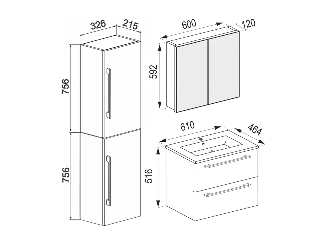 4-pièces lavabo Badinos SC