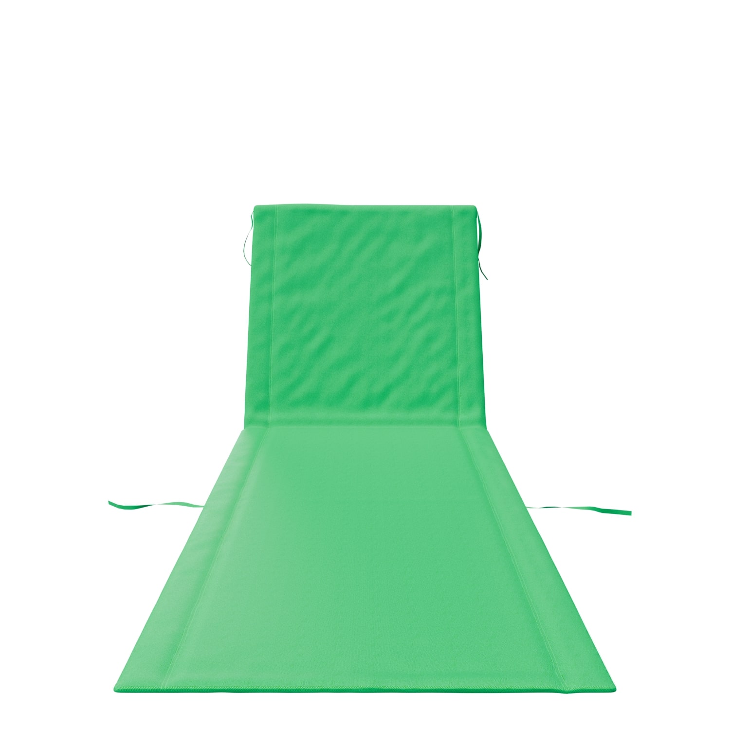 24MOVE® Strandmatte 1er Set klappbar mit Rückenlehne, Strandliege mit Gurt, tragbar für Strand und Garten, Liegematte grün