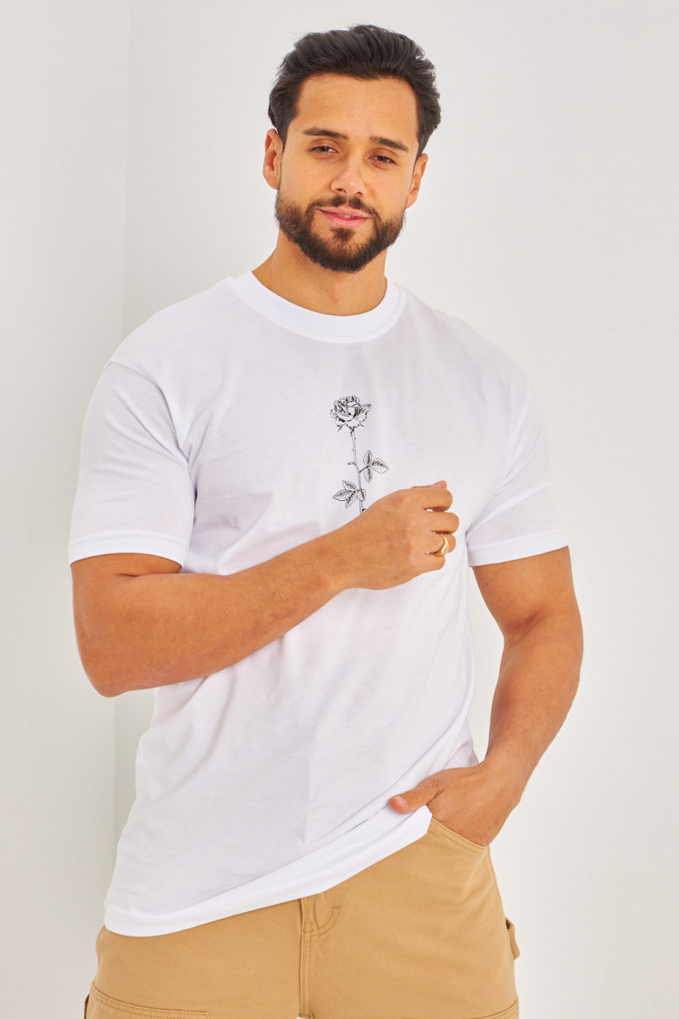 T-shirt fleurs 