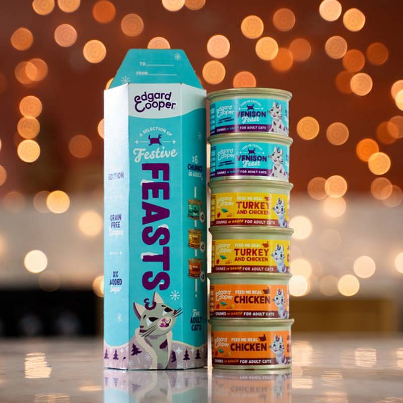 Edgard & Cooper Limited Edition ''Kerst'' Blikjes Chunks Multipack Kattenvoer 6 x 85 gram | 13406
