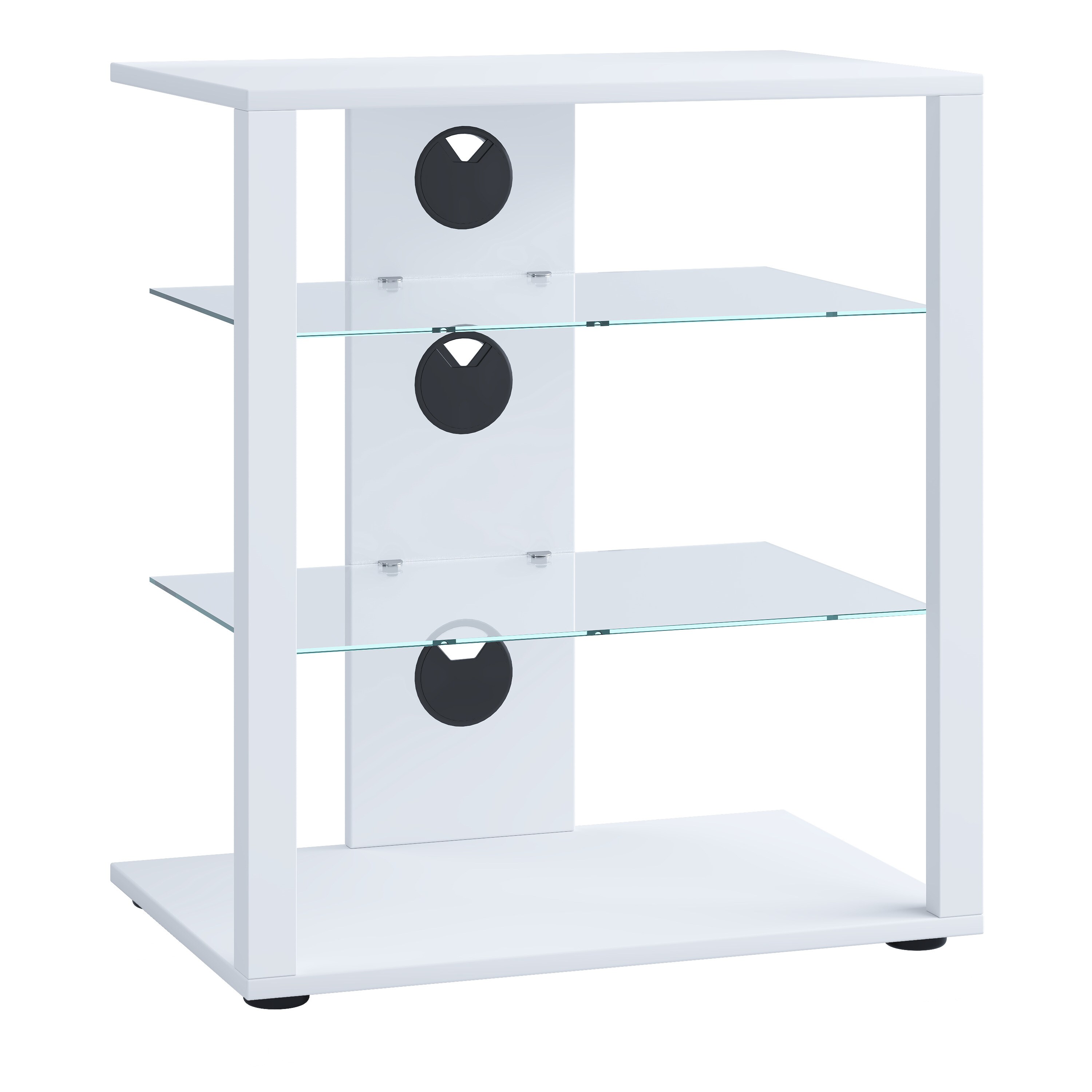 VCM Hifi Möbel Rack Schrank Phono Regal Glas Phono Mediaregal Folas
